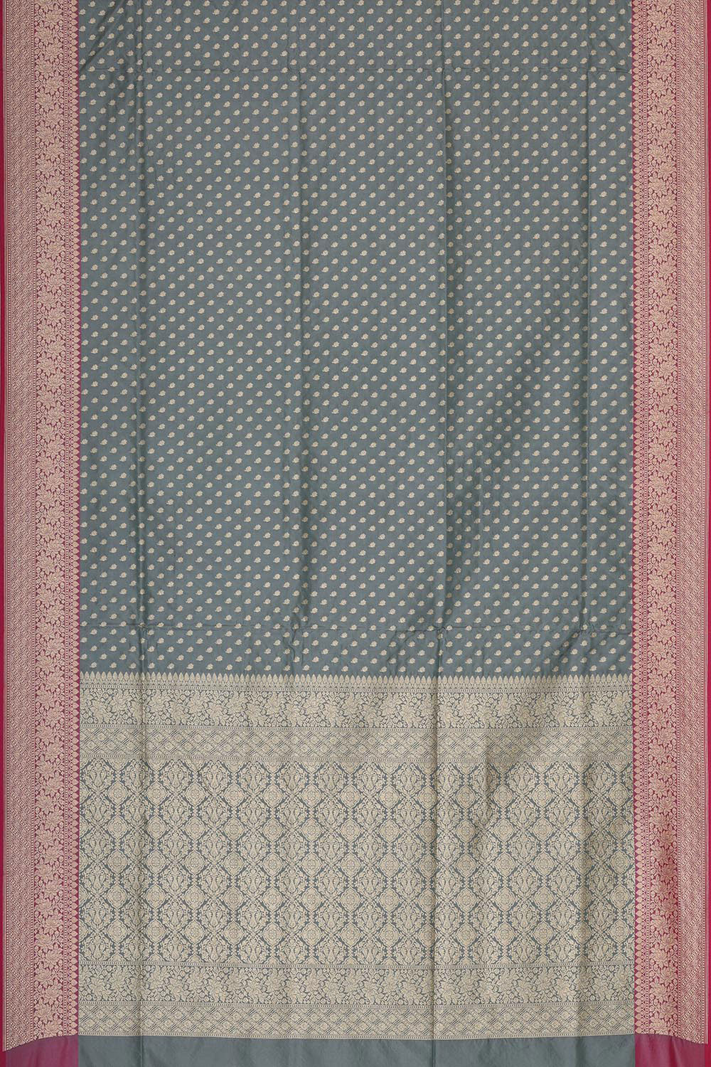 Image of Banarasi Silk Grey Saree